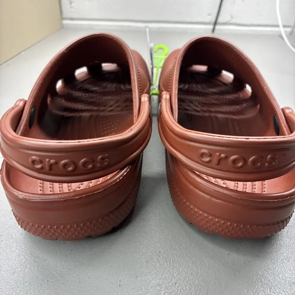 Crocs Men Size 8 Classic Clogs Rust Brown 10001-862 - Brand New!
